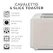 Tower T20051MSH Cavaletto 4-Slice Toaster with Defrost/Reheat, Stainless Steel, 1800W, Latte with Chrome Accents