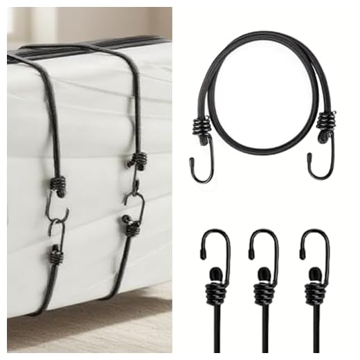 Adjustable Bungee Cords with Hooks for Cargo Tie Down Camping Travel Roof Rack Storage Organization Outdoor Use(Black1)