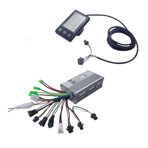 Hominas Patinete eléctrico sin escobillas, 36 V/48 V, 350 W, tres modos, onda sinusoidal eléctrica, controlador sin escobillas con pantalla LCD para bicicleta eléctrica Scooter