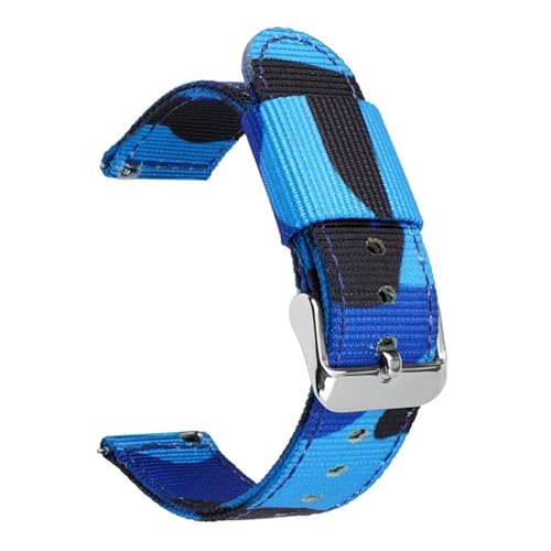 [DNYXGDGSL] ʃLoXiCXgbv 18mm 20mm 22mm 24mm Samsung Galaxy Watch 5 4 Active 2 Sport X}[gEHb`oh Huawei GT 2/3Ή(Blue Camo01