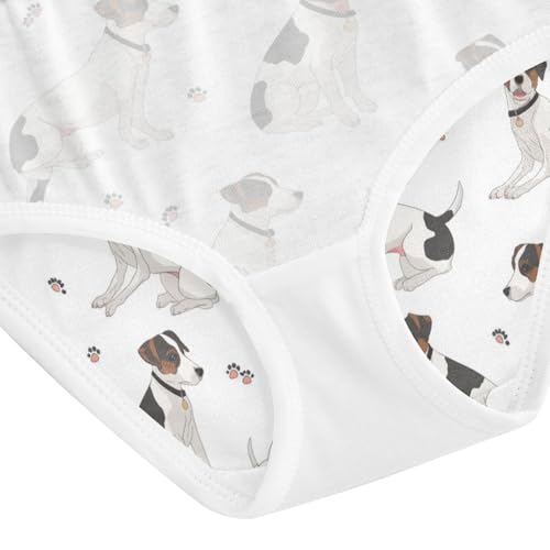 Wusikd White Black Dog Girls' Underwear Cotton Girls Briefs Soft Toddler Underwear 2T 5