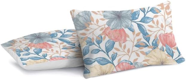 Miniatura 2 de Juego de edredón de flores florecientes, juego de cama tamaño King, juego de ropa de cama floral de granja de 3 piezas con 2 fundas de almohada, sin