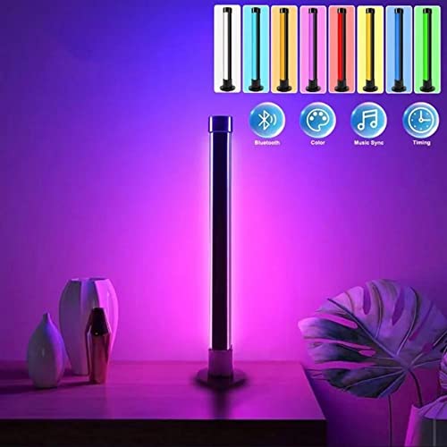 Kyuqy Led Floor Lamp, 2 Pack, Rgb Voice-Activated Rhythm Light With Remote Control, Dimmable, Music Sync, 16 Million Color Changing Ambiance Lamp For Living Room, Bedroom #TOP4