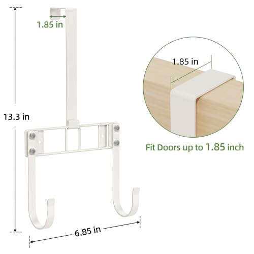 Orless-Over-Door-Wall-Mount-Ironing-Board-Hanger-White-Heavy-duty-metal-holds-30lbs-fits-TY-boards-anti-wobble-Velcro-space-saving-laundry-organizer