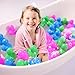 GOGOSO Ball Pits Balls Star Heart Duck Shapes Plastic Play Balls for Toddlers Kids Children, 50 pcs, Bright Pink Green Blue