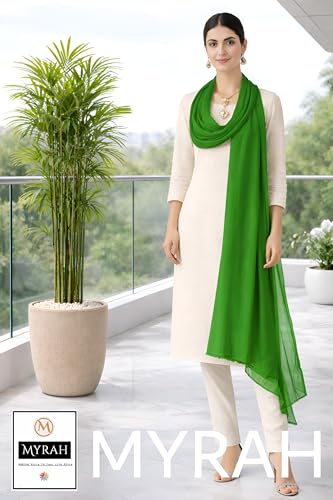 Image of MYRAH Chiffon Solid Casual Daily Use Dupatta For Women's & Girls Length - 2.50 Meter