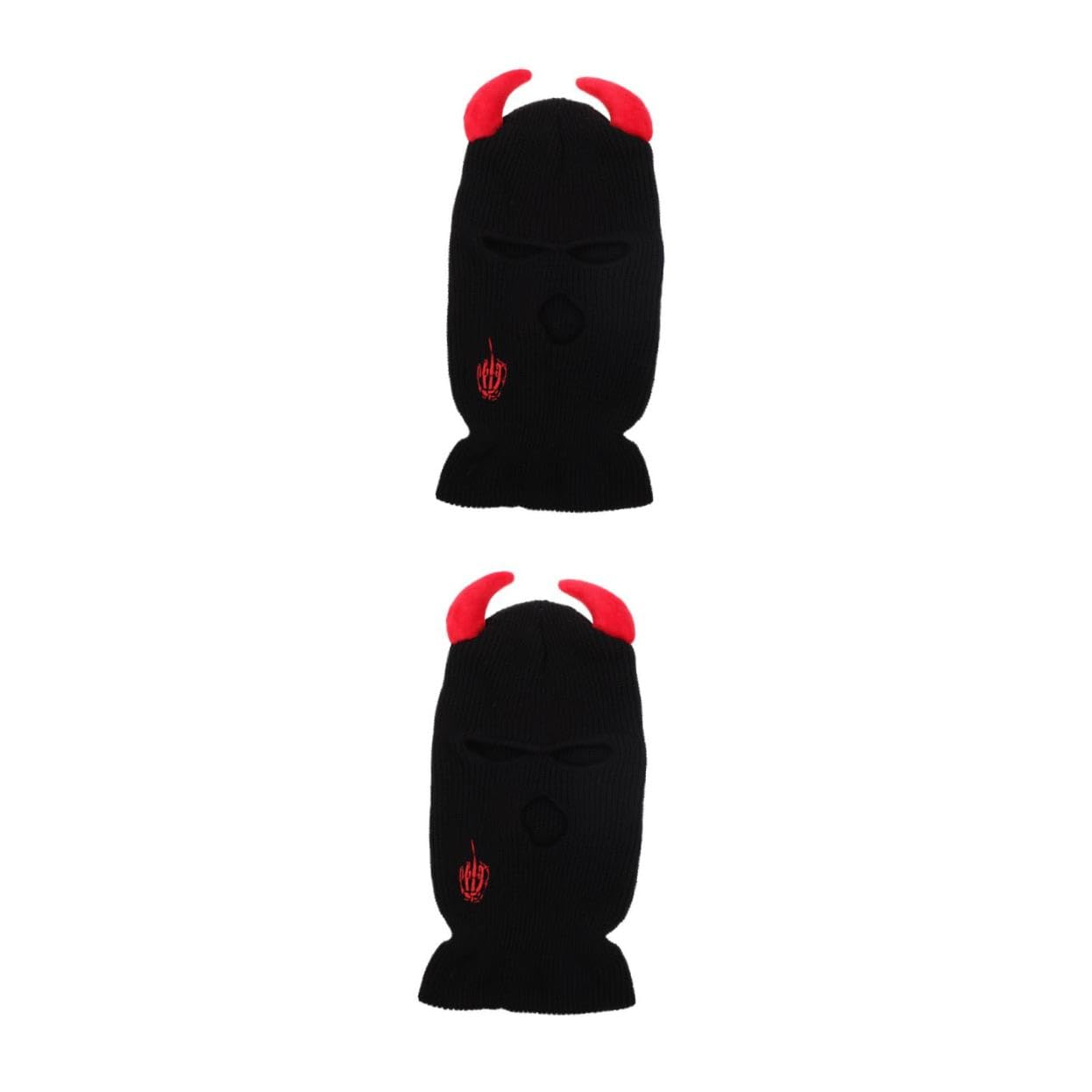 Máscara De Esquí Cubierta Facial a Prueba De Viento Tejer Gorro Máscara De Cobertura Completa Sombrero Caliente Al Aire Gorro De Esquí De Lana Black Acrílico