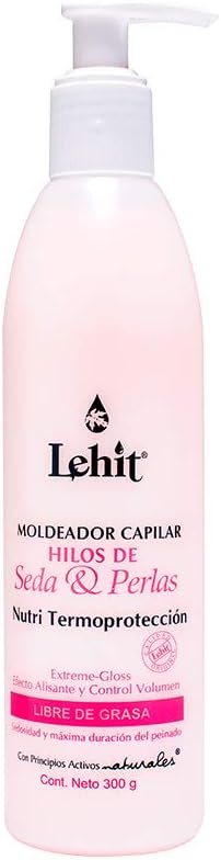 Hilos de Seda & Perlas Hair Molding Cream Thermal Protection and Volume Control No Rinse Crema Moldeadora Capilar Nutri Termoproteccion y Control Volumen 10.1oz-300ml
