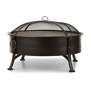 blumfeldt Catania 2-in-1 vuurschaal (Ø 80 cm, antiek uiterlijk, vonkenbescherming, Ø 70 cm grillrooster, grillstaal…