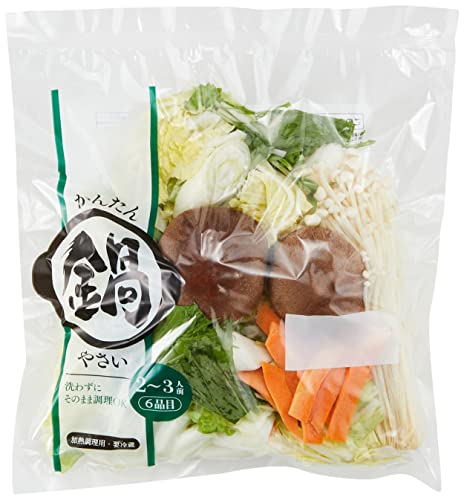 国内産 旭物産 鍋用野菜セット(中) 1パック390g 2~3人前 【消費期限まで1日】のサムネイル