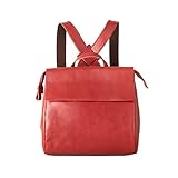 [IMAI BAG since 1977] [イマイバッグ] GENOVA 日本製 牛革 リュック コンパクト 大人 本革 リュックサック 軽量 B5 レディース (2817 レッド)