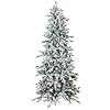 Sunnydaze stately and slim artificial christmas tree unlit indoor use only includes stand flocked design 7 ft  urban country home decor