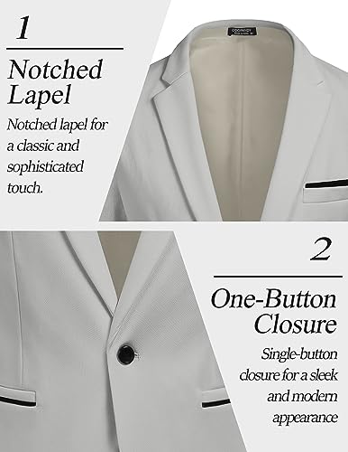 Image of COOFANDY Men's Casual Blazer Jacket Slim Fit Sports Coat Business Suit Jackets One Button