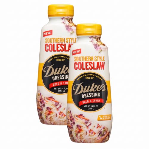 Duke’s Southern Style Coleslaw Dressing – Tangy &amp; Classic, 14 Ounce (Pack of 2)
