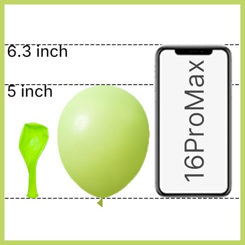 Image of PartyWoo Lime Green Balloons 100pcs 5 Inch Light Green Latex Helium Balloons for Graduation Wedding Baby Shower Anniversary Birthday Dinosaur Jungle Golf Football Theme Party Decorations Green-Y6