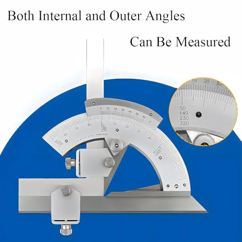 Transportador de ángulos Universal Vernier 0-320° para carpintería miniatura 4