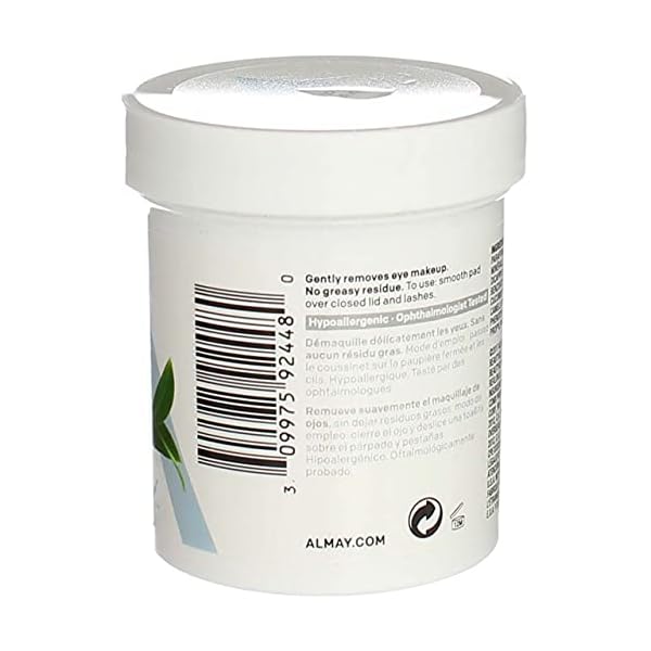 Almay Longwear and Waterproof Eye Makeup Remover Pads, 80 Count (Pack of 4)