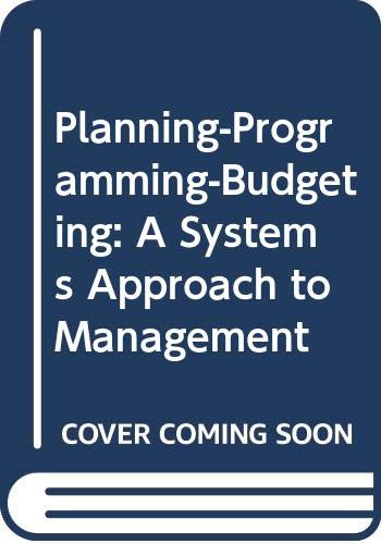 Planning-Programming-Budgeting: A Systems Appro... B000KO78QK Book Cover