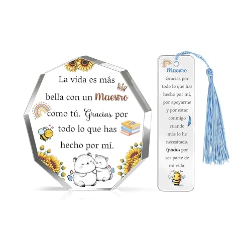 Marcapáginas De Acero Inoxidable Con Citas Inspiradoras - Regalo Perfecto Para Profesores, Padres O Abuelos