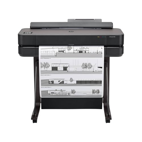 HP DesignJet T650 Stampante per Grandi Formati da 61 cm 5HB08D, Formati supportati da A4 ad A1, velocità 81 Pagine A1 all’Ora, Gigabit Ethernet, USB, Wi-Fi, Garanzia 2 Anni, Edizione 2025, Nero