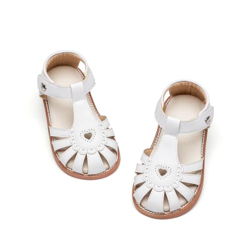 Image of Felix & Flora Toddler Girls Sandals Flower Girl Shoes Soft Rubber Princess Flat Shoes
