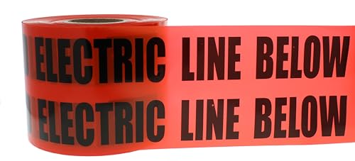 Image of Ideal Industries Non-Detectable Underground Tape Caution Buried Electric Line Red 6 in. x 1000 ft.