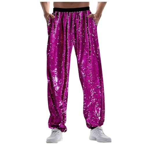 Pantalon à paillettes homme pour soirée disco et costume de Carnaval retro