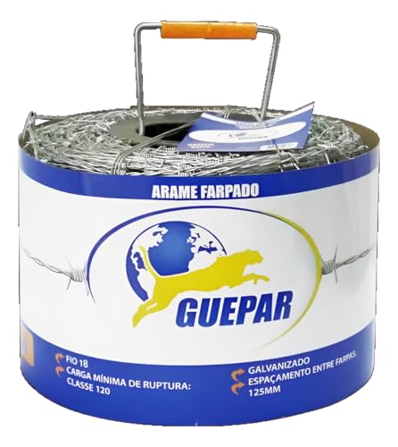 Arame Farpado Galvanizado, 250 Metros, Resistente para Cerca Rural, Sítio e Fazenda