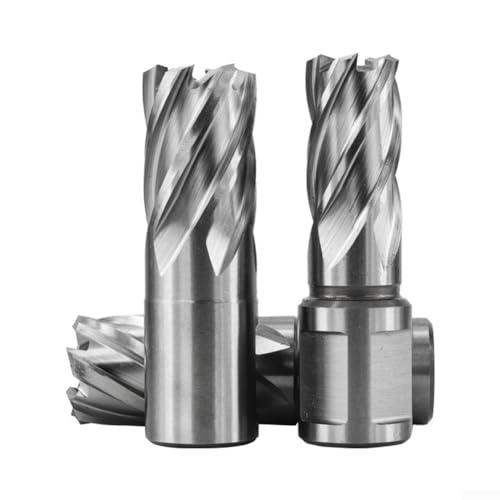 UTTASU - UTTASU Lot de 2 fraises annulaires en acier rapide avec goupilles de guidage, outil de coupe à anneau M2AL 15/16" OD 5,1 cm profondeur 3/4" tige Weldon pour perçage magnétique