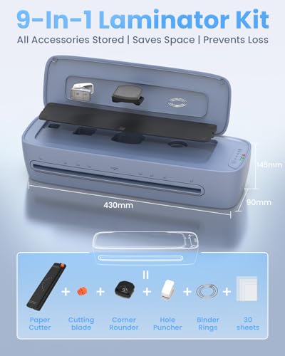 13 Inch Laminator Machine 11x17 with Laminating Sheets Personal Laminator for Teachers, 60S Warm Up Cold Thermal Lamination Machine for Home Office, A3 Laminating Machine Portable  image 1