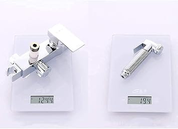 Kitchen Tap Wall Mounted Taps Mixer 360°Rotation with Spray Gun Sink Faucet Bathroom for Kitchen-Chrome-B(OneSize)
