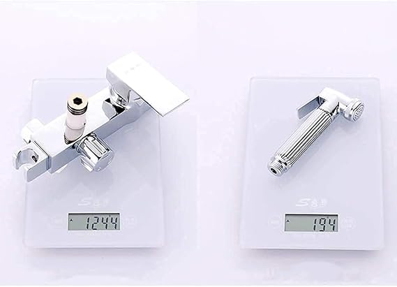 Kitchen Tap Wall Mounted Taps Mixer 360°Rotation with Spray Gun Sink Faucet Bathroom for Kitchen-Chrome-B(OneSize)