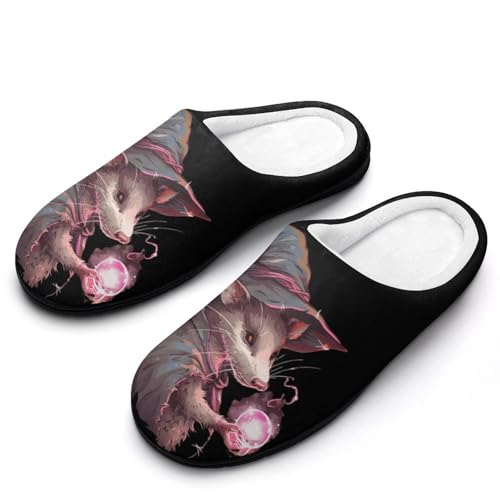 Wizard Opossum Warm House Slippers For Women Indoor Outdoor Casual Non-Slip Bedroom Shoes
