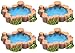 Lot de 4 petits étangs miniatures pour jardin féérique miniature, accessoires de jardin, maison de poupée, pot de fleurs, projet diorama (style aléatoire) économique et de bonne qualité.