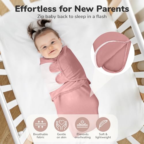 Image of Mama Cheetah Baby Swaddle Blanket with Zipper, Newborn Swaddle Sack, Baby Swaddles Sleep Sack 0-3 Months, Baby Swaddle Wrap for Baby Boy & Girl, 3-Pack