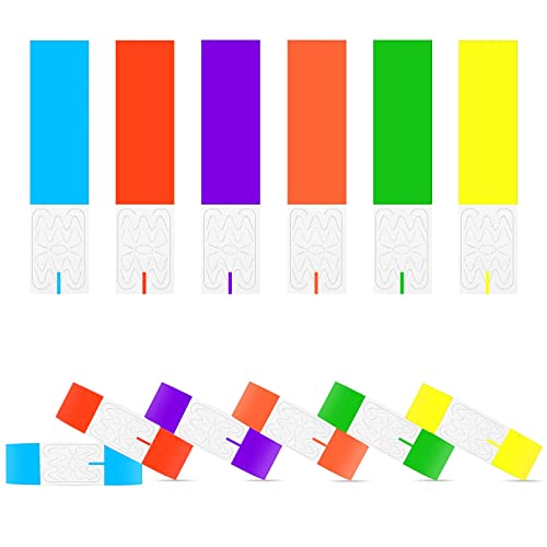 Oukesa 600 Piezas Pulseras Identificativas de Neón, Impermeables Brazalete Papel Pulseras para Eventos Coloridas Pulseras para Fiestas Brazaletes para Eventos Fiestas Festivales Conciertos y Ferias Cover
