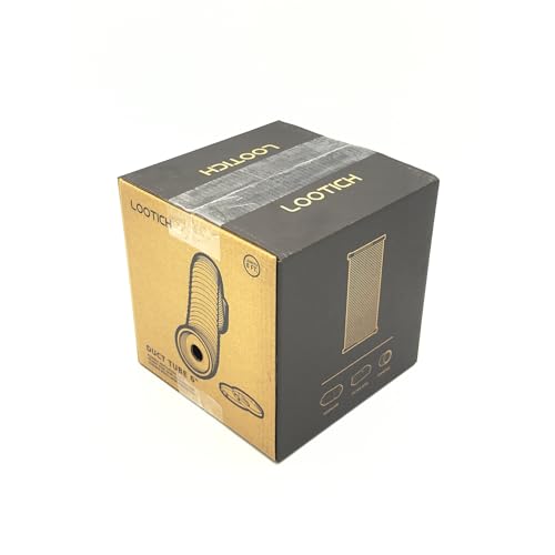 LOOTICH PVC Alu Flexrohr Ø153mm Länge 2.5m Abluftschlauch Flexibel Luftleitungen Rohr Flexschlauch für Badezimmer Küche Hydroponik HVAC Lüftung 2 Stück Schlauchschelle Edelstahl Schwarz