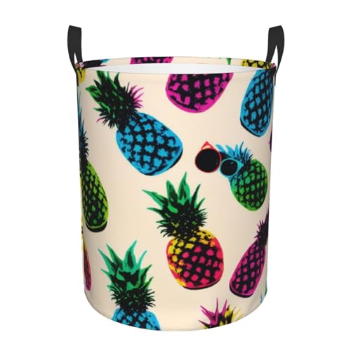 Cesto Para Guardar Ropa 60L, Impresión De Piña Organizador Impermeable Ligera Cesto Para La Colada, Para Baño, Dormitorio, Dormitorios De Niños