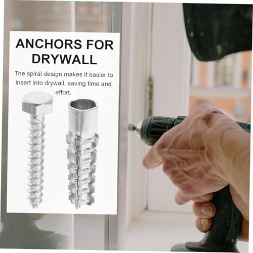 Veemoon DIY Pro-Grade 20pcs Drywall Anchor Kit Lag Shield Anchors Screws for Concrete Drywall Projects - Image 3
