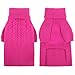 Queenmore XS Dog Sweater, Dog Sweaters for Small Dogs Girl or Boy, Dog Christmas Sweater XSmall, Winter Puppy Doggie Sweatshirt Knitwear, Pet Chunky Warm Coat for Medium Large Size Dogs, Fuchsia XS