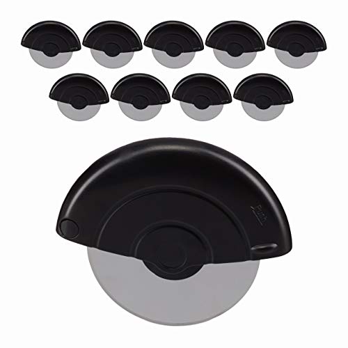 Pack De 10 Cortapizzas Tipo Rueda, Acero Inoxidable, Negro, 11.5 X 13.5 X 2.8 Cm - Relaxdays En Oferta Relaxdays Pack De 10 Cortapizzas Tipo Rueda, Acero Inoxidable, Negro, 11.5 X 13.5 X 2.8 Cm