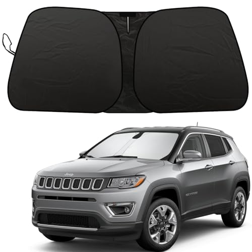 2026 Upgrade Front Windshield Sunshade fit for Jeep Compass 2017-2025 Reflector Foldable Car Shade...