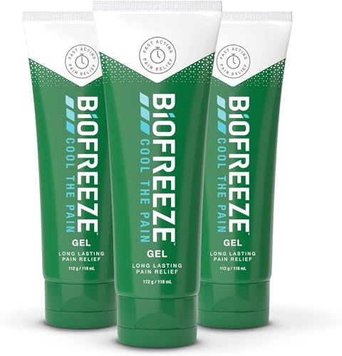 Biofreeze Pain Relief Gel 118ml X 3 Muscle Rub Pain Relief Cools Soothes Back Pain Neck Pain Arthritis  Fast Acting Long Lasting Muscles Bones And Joints Pain and Fever