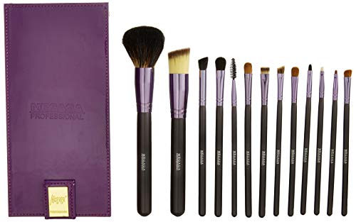 MEGAGA Makeup Brush Set With Luxury Makeup Brushes and Exclusive Brush Case (Pack Of 13), 200 g