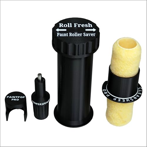 Smart Paint Roller Cleaning & Storage Tool Bundle PowerSpin Pro Roller Cleaner CleanSweep Pro Paint Squeegee RollFresh Roller Saver Tube Faster Cleanup Less Mess
