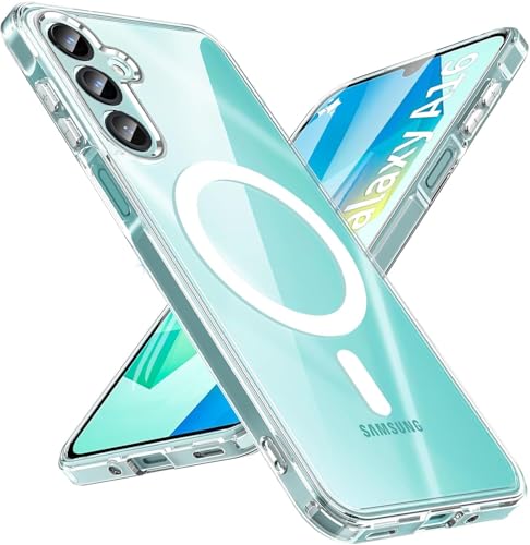 Image of REALCASE for Samsung Galaxy A16 /A16 5G | Magnetic Clear Case | Durable, Scratch-Resistant | Slim Transparent Compatible with MagSafe | Protective TPU Bumper Back Cover for Samsung Galaxy A16 5G