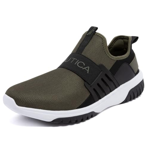 Image of Nautica Men's Slip-On Sneakers - Casual Fashion Shoes for Walking, in Medium & Wide Widths