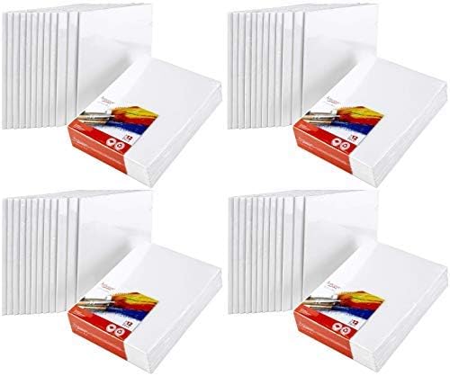 Artlicious Canvases 48-pack 8x10 blank canvas boards