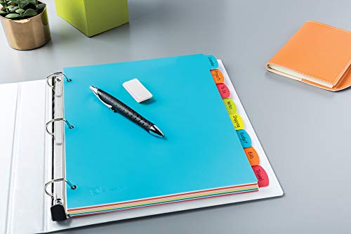 Image of Avery Write & Erase Plastic Dividers, 8-Tab, Multicolor, 1 Set