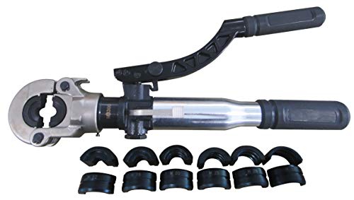 Maletín completo para crimpadora hidráulica para PER y multicapa, para diámetros de 12 a 32 mm de perfil H  Estuche incluido pinza y mordazas